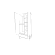Bence wardrobe in Anthracite, with light grey edging
