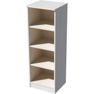 Domi open cabinet with 4 storage compartments in white birch color