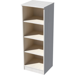 Domi open cabinet with 4 storage compartments in white birch color Domi open cabinet with 4 storage compartments in white birch color