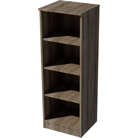 Domi open 4-shelf cabinet in chestnut color Domi open 4-shelf cabinet in chestnut color