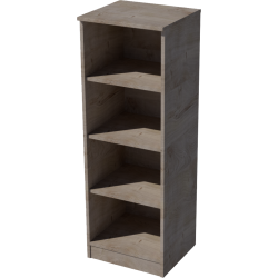 Domi open cabinet with 4 storage compartments in silver oak color Domi open cabinet with 4 storage compartments in silver oak color