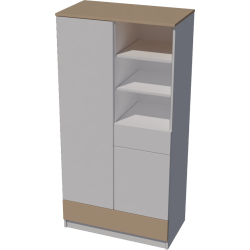 Geri 2-door wardrobe in white cappuccino color Geri 2-door wardrobe in white cappuccino color
