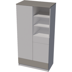 Geri 2-door cabinet in white and light gray Geri 2-door cabinet in white and light gray