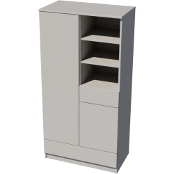 Geri 2-door cabinet in light gray color Geri 2-door cabinet in light gray color