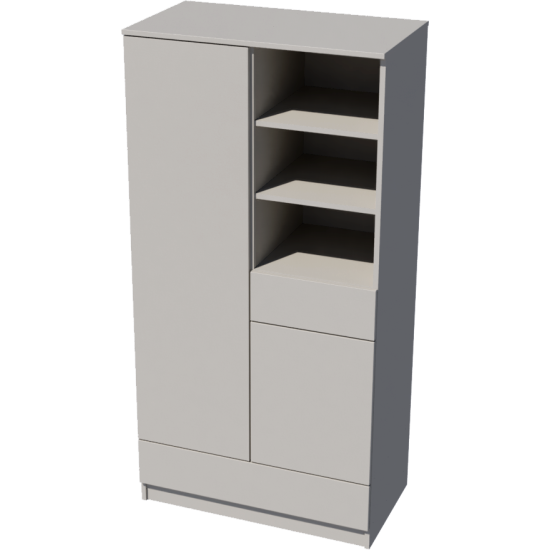 Geri 2-door cabinet in light gray color Geri 2-door cabinet in light gray color