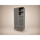 Geri 2-door wardrobe in Anthracite, with Sonoma edge trim