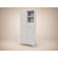 Geri 2-door wardrobe in light grey